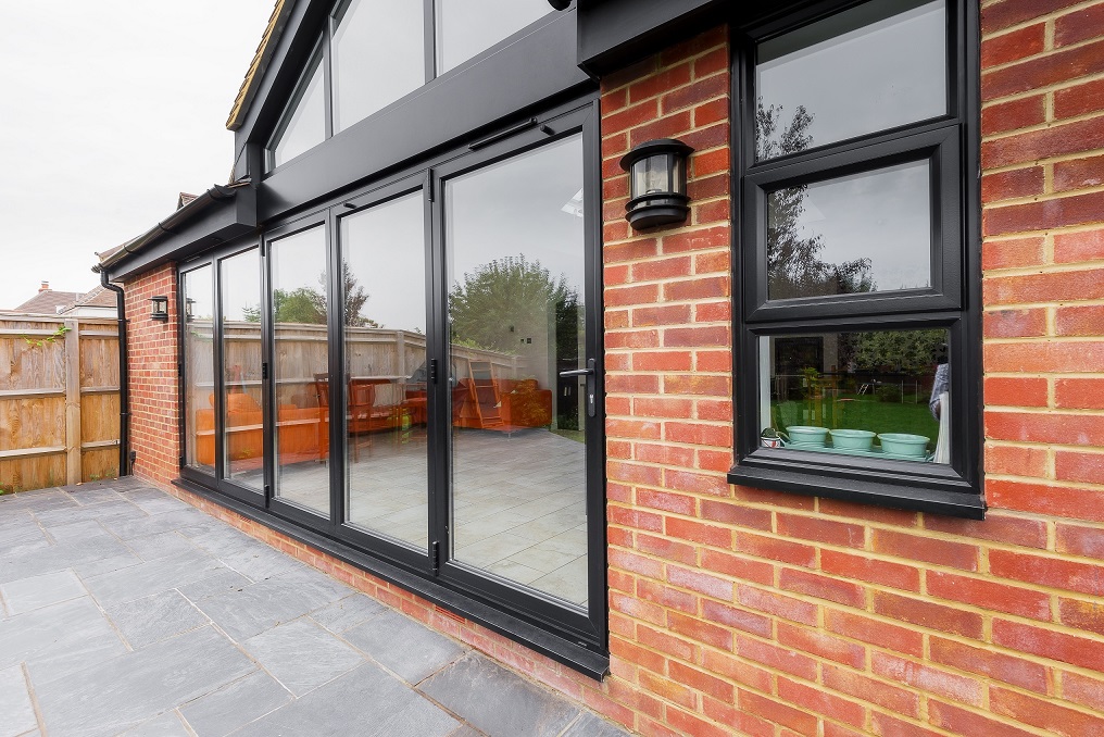 uPVC sliding doors in anthracite grey - Glazerite UPVC