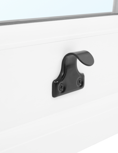 Close up of a white sliding sash window - Glazerite uPVC