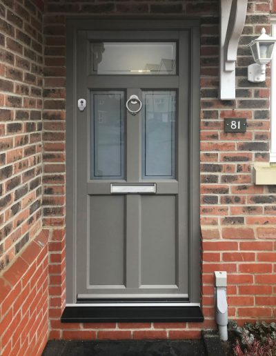 uPVC door with a bull ring knocker - Glazerite UPVC