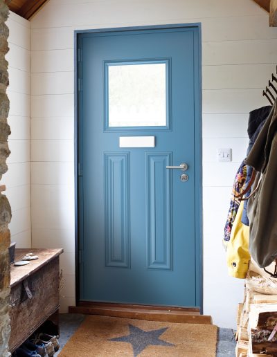 Blue Smart Aluminium Designer Door - Glazerite uPVC