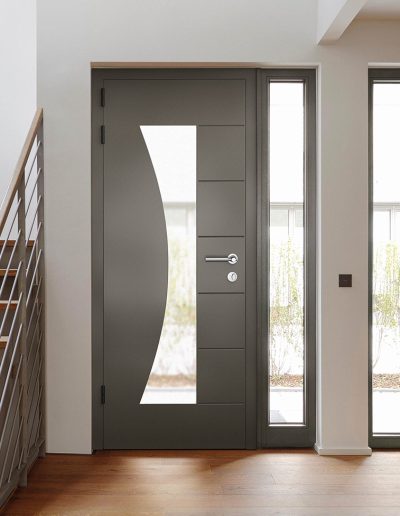 Grey Smart Aluminium Designer Door - Glazerite uPVC